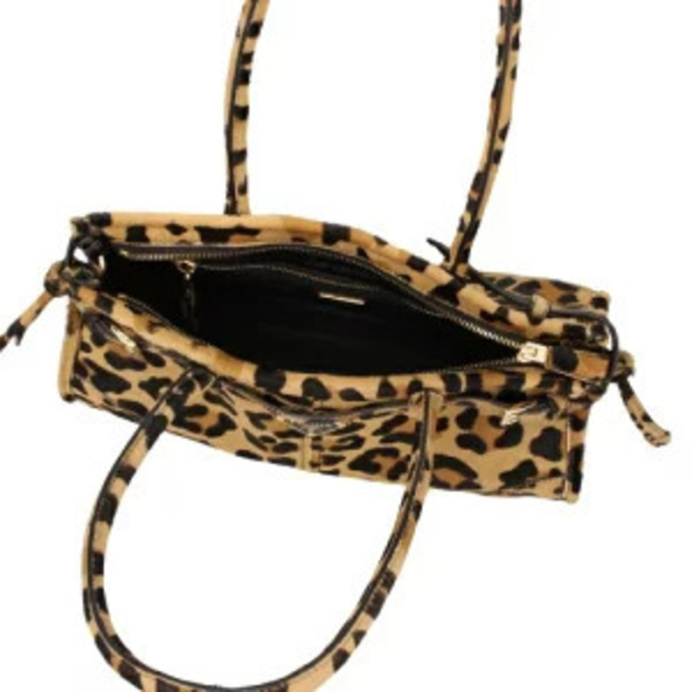 Prada Bonnie Leather Handbag leopard Brown Yellow - Picture 3 of 8